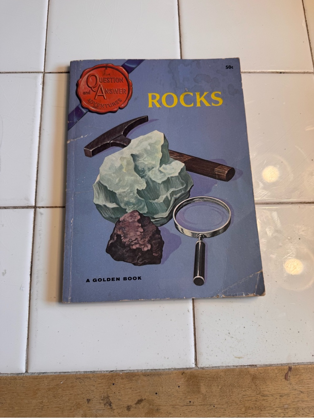 Golden Book 'Rocks' Vintage Blue Educational Cover